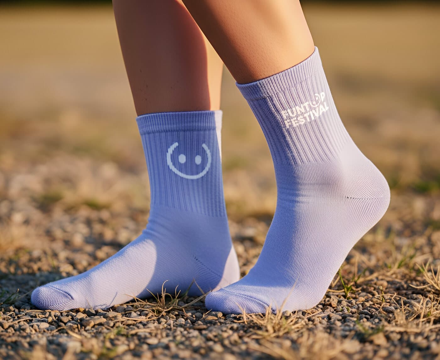 Personalisierte Socken für Festival und Feier
