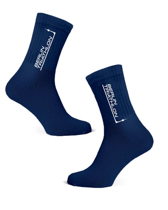 Bedruckte Teamsocken für Berlin Triathlon