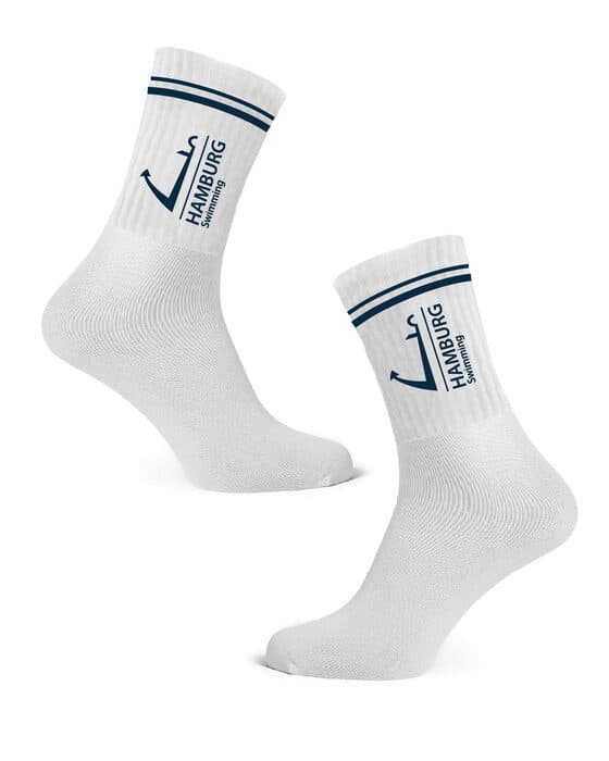 Bedruckte Teamsocken für Hamburg Swimming